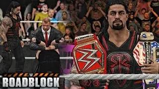 WWE 2K17 Roadblock 2016 - Roman Reigns vs Kevin Owens & Triple H Attack Owens
