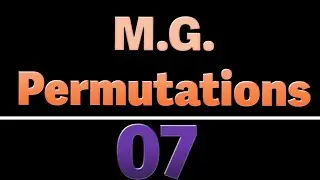 XI - MG - Permutations - Theory - Part 7 - Inversions and Signs of a permutation