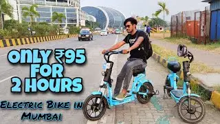 Riding Electric Bike In Mumbai BKC 😍 Yulu Bikes | No Helmet,Petrol,Challan