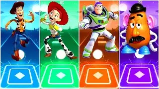 TOY STORY 🆚 POTATO 🆚 WOODY 🆚 BUZZ LIGHTYEAR 🆚 JESSY 🆚 TILES HOP EDM RUSH,🎶Who Is Best 🔮🎵�