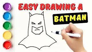 How To Draw Batman Mask Easy Step by Step | Easy Draw For Kids
