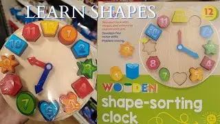Learn Shapes | Wooden clock toy