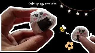 Cute cool sponge rice cake Rice cake made from tissue paper and sponge ✨️#art #viralvideos