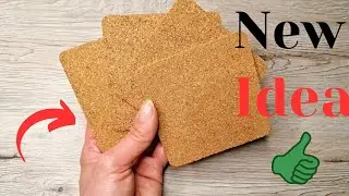 Diy Tischdeko aus Kork. Korkuntersetzer bunt bemalen. Korkuntersetzer und Acrylstifte.