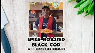 Spice-Roasted Black Cod with Benne Seed Dressing