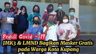 Peduli Covid -19, JMK3 Bagi Masker Gratis Pada Warga Kota Kupang