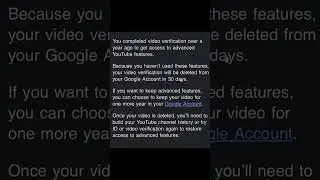 YouTube's ID Verification Can EXPIRE!? #shorts