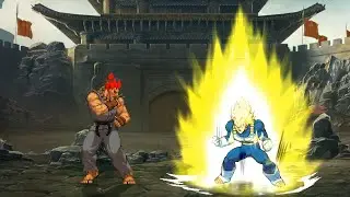 AKUMA vs VEGETA SSJ - High Level Insane Fight!
