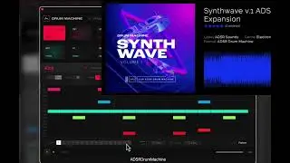 ADSR Drum Machine Synthwave Edition 10 extra Kits packed with 160 patterns and 200 samples