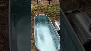 Wood burning hot tub - No electricity required!!