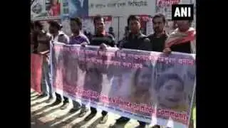 Hindus in Bangladesh protest against attacks on minority community
