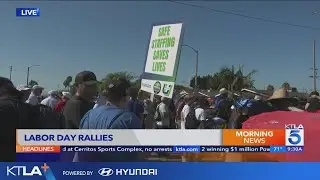 Workers rally against &lsquo;billionaire takeover&rsquo; on Labor Day