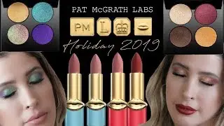 PAT MCGRATH HOLIDAY COLLECTION  BLITZ ASTRAL QUAD EYESHADOW PALETTES LIPSTICKS Review Swatches