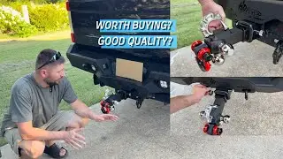 Trailer Hitch Tri-Ball Mount: with Swivel Tow Shackle and Tow Hook