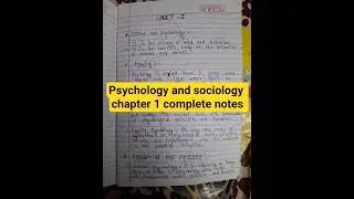 psychology and sociology chapter 1 complete notes #gnm #gnm1styear #psychology ps