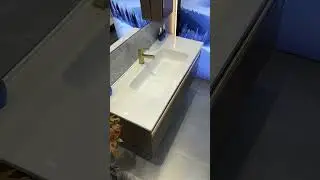 Golden border Led vanity cabinet #SmartBathroom #SmartHome #ytshorts  #moongallery