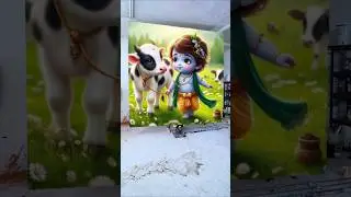 Cute Krishna Drawing Photo 🌺🙏🥰 #shorts #krishnajanmashtami #krishna #radhakrishna
