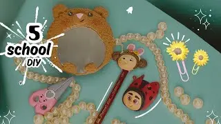 5 Cute DIY Stationery with Air-Dry Clay | Easy & Aesthetic Crafts for School 