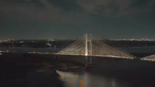 Dames Point Bridge at Night — Stunning Jacksonville Cityscape | Aerial Cinematic Drone Flyover