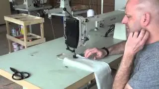 Heavy duty long arm walking foot canvas sewing machine