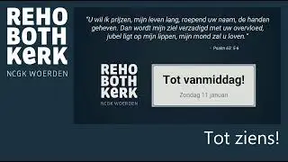 Ochtenddienst 11-01-2026 - ds. A. Jansen - Livestream Rehobothkerk Woerden