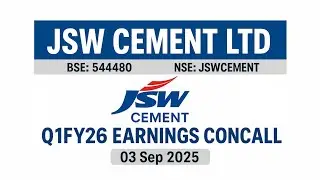 Конференц-звонок JSW Cement Ltd по итогам первого квартала 2026 финансового года | Конференц-звон...