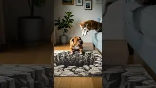 so funny Watch this hilarious pet showdown #viral #cat #dog
