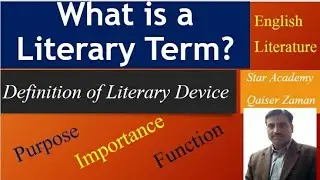 What is a Literary Term/ How to Define Literary Devices/Function & Use Literary Devices/Star Academy