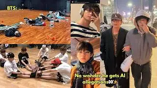 LMAOOO BTS STRETCHING THEIR LEGS😭Taehyung looks so good!! boyfriend pics😭 TAESIK NATION RISE