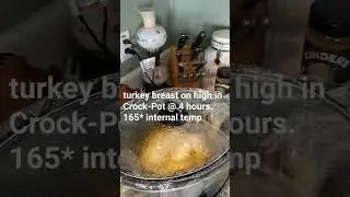 Christmas holiday meal made easy..Turkey breast in the Crock-Pot, mashed potatoes and fruit salad 