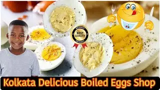 Kolkata Delicious Boiled Eggs Shop | Enjoy Winter Season ❄⛄ | Kolkata Kamarhati Five Point More Vlog
