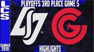 CLG vs CG Highlights Game 5 | LCS Summer 2019 Playoffs 3rd Place | Counter Logic Gaming vs Clutch