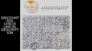 1200pcs/Box Acrylic English Alphabet Letter Beads Kits With Stretch Cords For Name Bracelets Jewelry