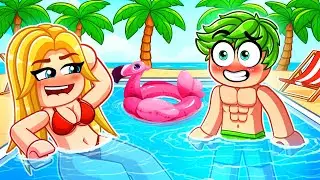Моя ЛЮБОВЬ пригласила меня на ВЕЧЕРИНКУ У БАССЕЙНА в ее доме в Roblox Snapchat!