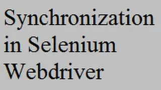 Synchronization In Selenium WebDriver ----Type of Wait Commands