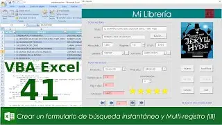 Curso VBA Excel 41. Crear un formulario de búsqueda de registros Instantáneo y Multi-registro.