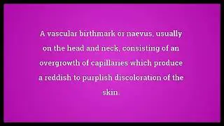 Naevus flammeus Meaning