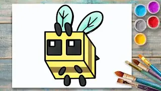 How to draw Minecraft Bee