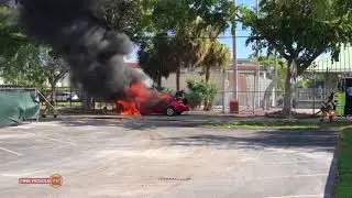 Miami car fire