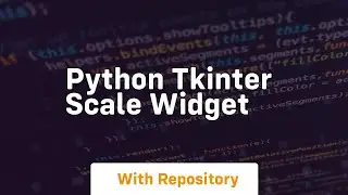 Python tkinter scale widget