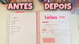 Passando matéria a limpo no caderno novo