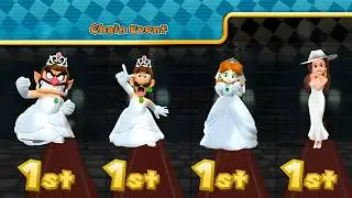 Mario Party 9 Minigames: Wedding Luigi 2 vs Mario 2 vs Daisy vs Pauline Battle!
