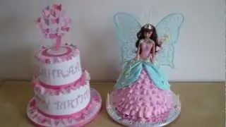 Butterfly Cake & Fairy Princess Cake - how to make my doll cakes on my channel