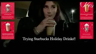 TRYING STARBUCKS HOLIDAY DRINKS | VLOGMAS 2021 DAY 24
