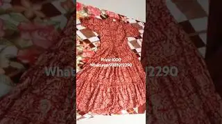 🔥 Stylish Cotton Printed Dress | Puff Sleeves + Flowy Long Flare 💫 Must-Have Outfit &ndash; Only ₹1000 😍