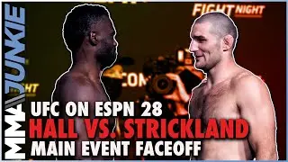 Sean Strickland questions Uriah Hall at faceoff | UFC on ESPN 28