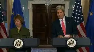 Secretary Kerry Delivers Remarks With EU High Representative Lady Ashton