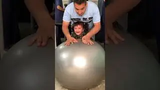 Ball Balancing Exercises by Dr Mohsin Ali at cp child center Abbottabad