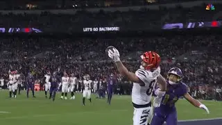 Hudson Makes INCREDIBLE One Handed TD Catch - BENGALS vs RAVENS - 2025-26 NFL SEASON WEEK 13