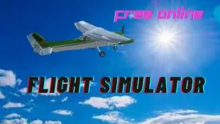 Flying around in a flight simulator (Crazy games)